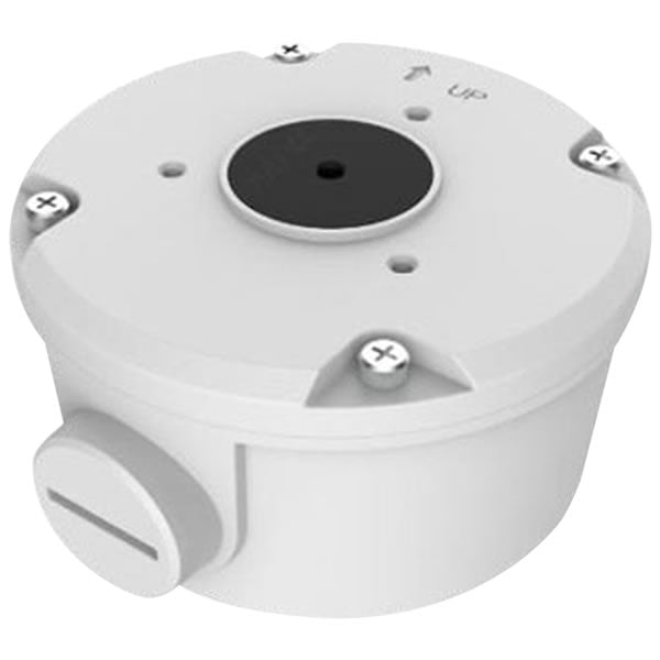 Bullet camera junction box by My Store, weatherproof metal enclosure with cable entry points for security camera wiring.
