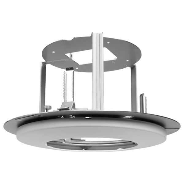 Galaxy Pro Indoor PTZ Dome camera with in-ceiling mount, black GX-BK-PTZ200, capturing a sleek security device for indoor surveillance.