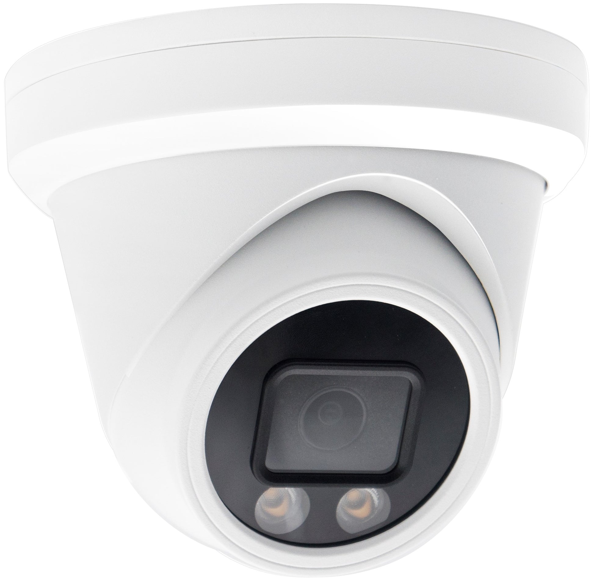 My Store NDAA Galaxy Color247 6MP IP turret camera with warm lights, 2.8mm lens, metal housing, and night vision up to 30 meters.