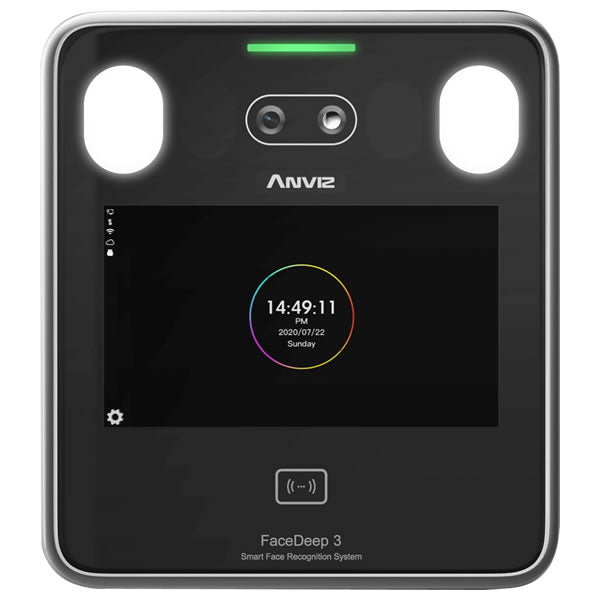 Smart face recognition terminal by My Store with a sleek black design and camera lens for secure access control.