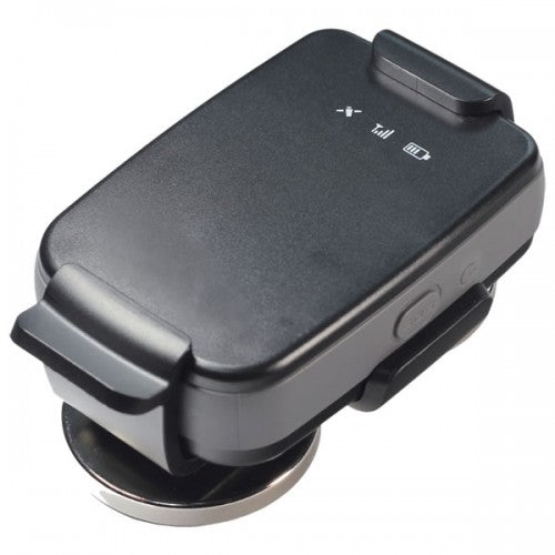 Mini GPS tracking device from Galaxy Track by My Store, compact design with GPS antenna and LED indicators for real-time location.