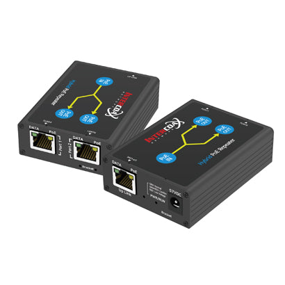 2-port hybrid PoE switch extender from My Store with Ethernet ports and power input for network expansion.