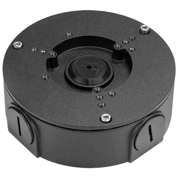 Galaxy Hunter Series Junction Box by My Store, black plastic enclosure with cable entry points for electrical wiring projects.