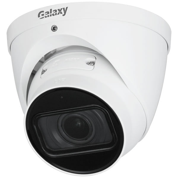 Galaxy Hunter AI Starlight Turret Varifocal IPC security camera with sleek design and adjustable lens for clear surveillance.