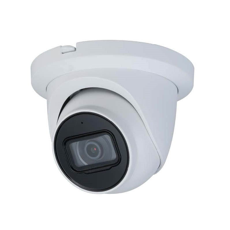 Galaxy Hunter Series 4MP AI IR fixed turret IP camera with 2.8mm lens, black, no logo, suitable for security surveillance.