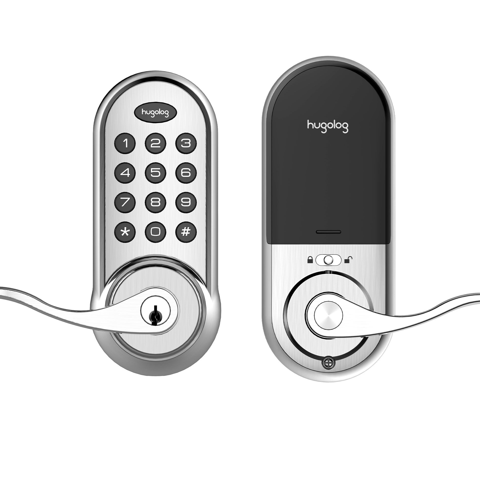 My Store GX-HU02-SNL door entry device with keypad and electronic lock system.