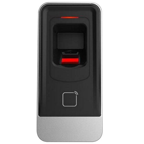 Fingerprint card reader GX-K1201MF-02 by My Store, showing a sleek black device with biometric fingerprint scanner for secure access.