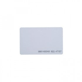 Mifare card from My Store with a sleek design, featuring a white and silver surface and embedded chip for secure access.