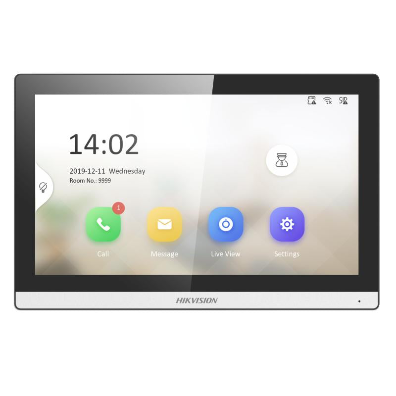 Galaxy Security 19-inch indoor monitor with Wi-Fi, featuring a sleek white display for home security monitoring.