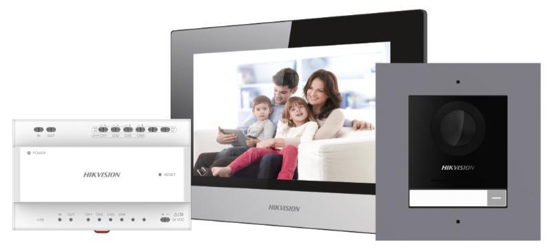 Galaxy Security 2-wire Intercom Kit with outdoor and indoor units, featuring a sleek design and easy installation.