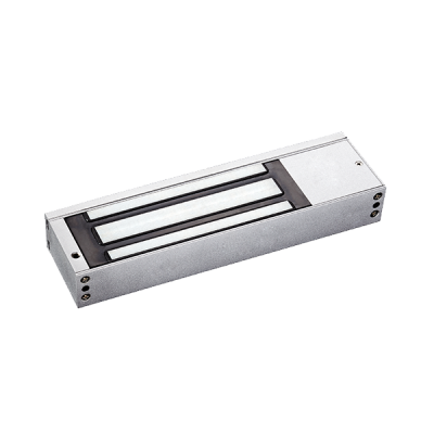 Single door magnetic lock from My Store with sleek black finish and secure locking mechanism, suitable for modern security systems.