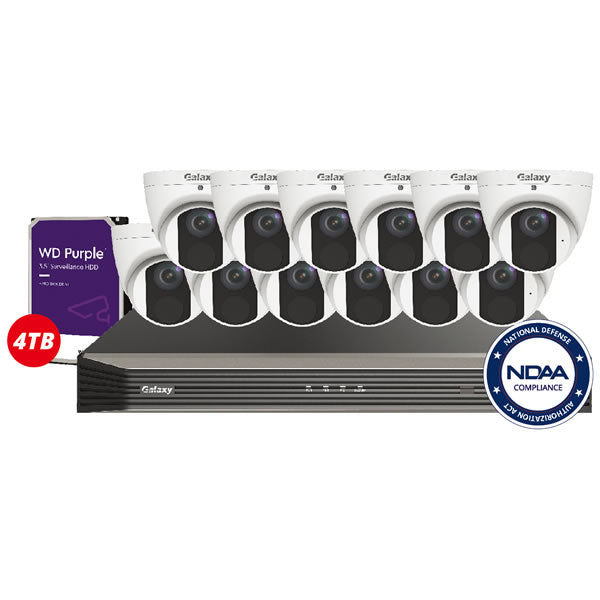 Galaxy Pro 4K 8MP IP security camera kit with 16 channels, featuring high-resolution surveillance from My Store.