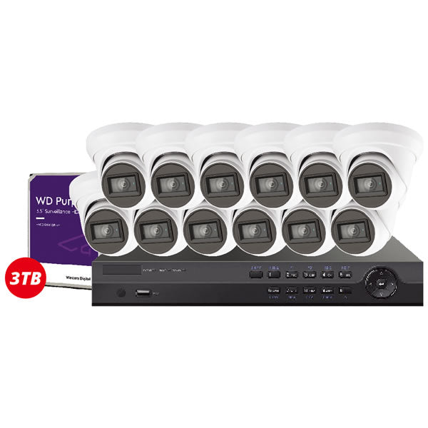 Galaxy Platinum 4K HD 8MP security camera kit with AI human and vehicle detection, featuring 16-channel surveillance system.