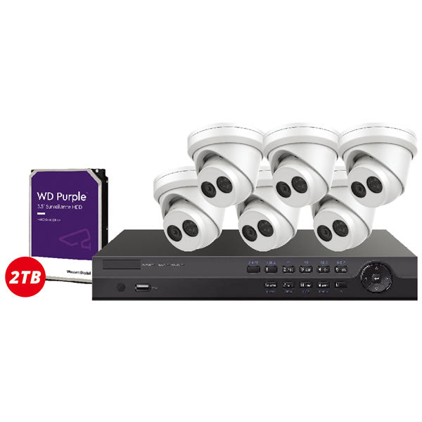 Galaxy Platinum 4K 8MP IP security camera kit with AI human and vehicle detection, 8-channel surveillance system