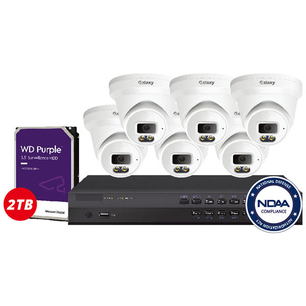 8CH NDAA Galaxy Platinum 4K/8MP full color IPKit from My Store, featuring security cameras and colorful night vision capabilities.