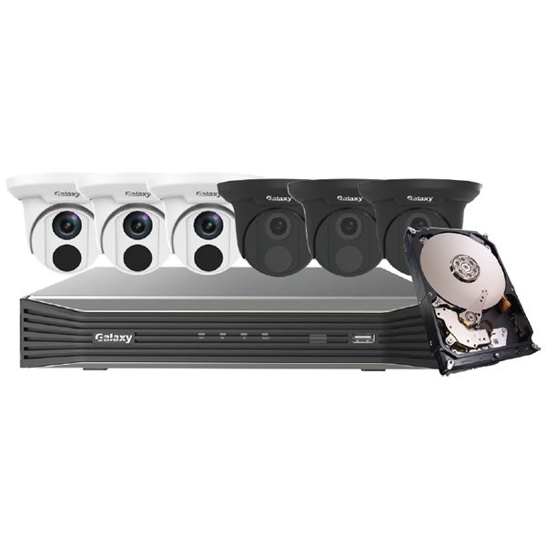 4K IP turret security camera from Pro Series by My Store, mounted on a wall for home or business surveillance.