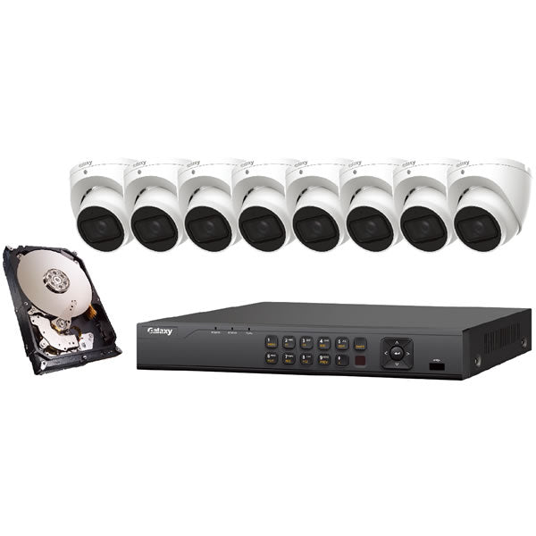 8-channel 2MP HD security camera kit by My Store featuring sleek cameras and digital video recorders for home surveillance.