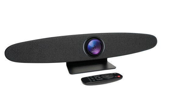 Rocware 4K UHD video conference system camera with wide lens and adjustable mount for clear remote meetings.