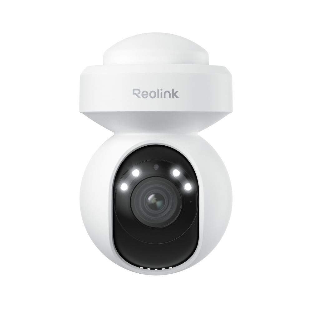 Galaxy Security Reolink E540 5MP PTZ Wi-Fi camera with motion spotlights, showcasing its camera lens and adjustable pan-tilt features.
