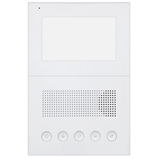 Indoor monitor from Galaxy Hunter Series IP Audio model GX-VTH2201DW showing a sleek screen and control buttons.