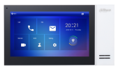 Galaxy Security GX-VTH2421FW-P video door phone with camera and monitor system, displaying a sleek black design and user interface.