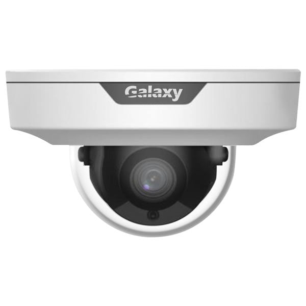 Galaxy Pro AI 4MP HD Starlight IP dome camera with cable-free design and IR night vision, featuring fixed lens and modern security features.