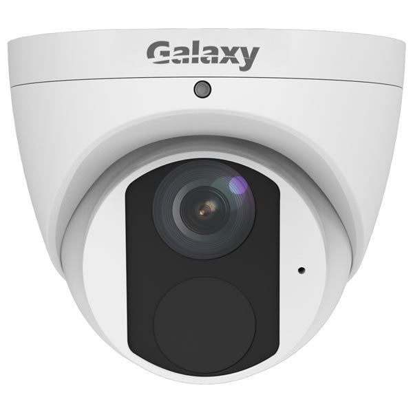 Galaxy Pro 4K/8MP AI IR outdoor IP turret camera with infrared illumination and weatherproof housing.