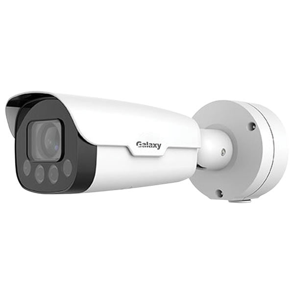 Galaxy Pro AI 2MP Starlight WDR IR motorized bullet camera with night vision and wide-angle lens, designed for security surveillance.