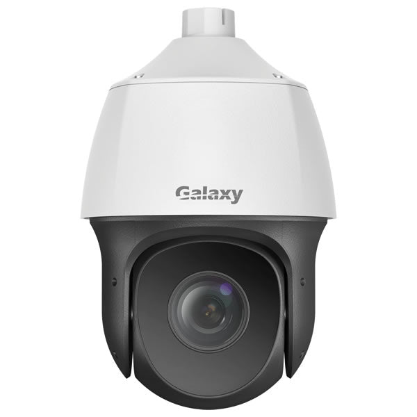 Galaxy Pro 2MP 33x Starlight auto tracking IP PTZ camera with zoom lens and pan-tilt functionality, ideal for security surveillance.