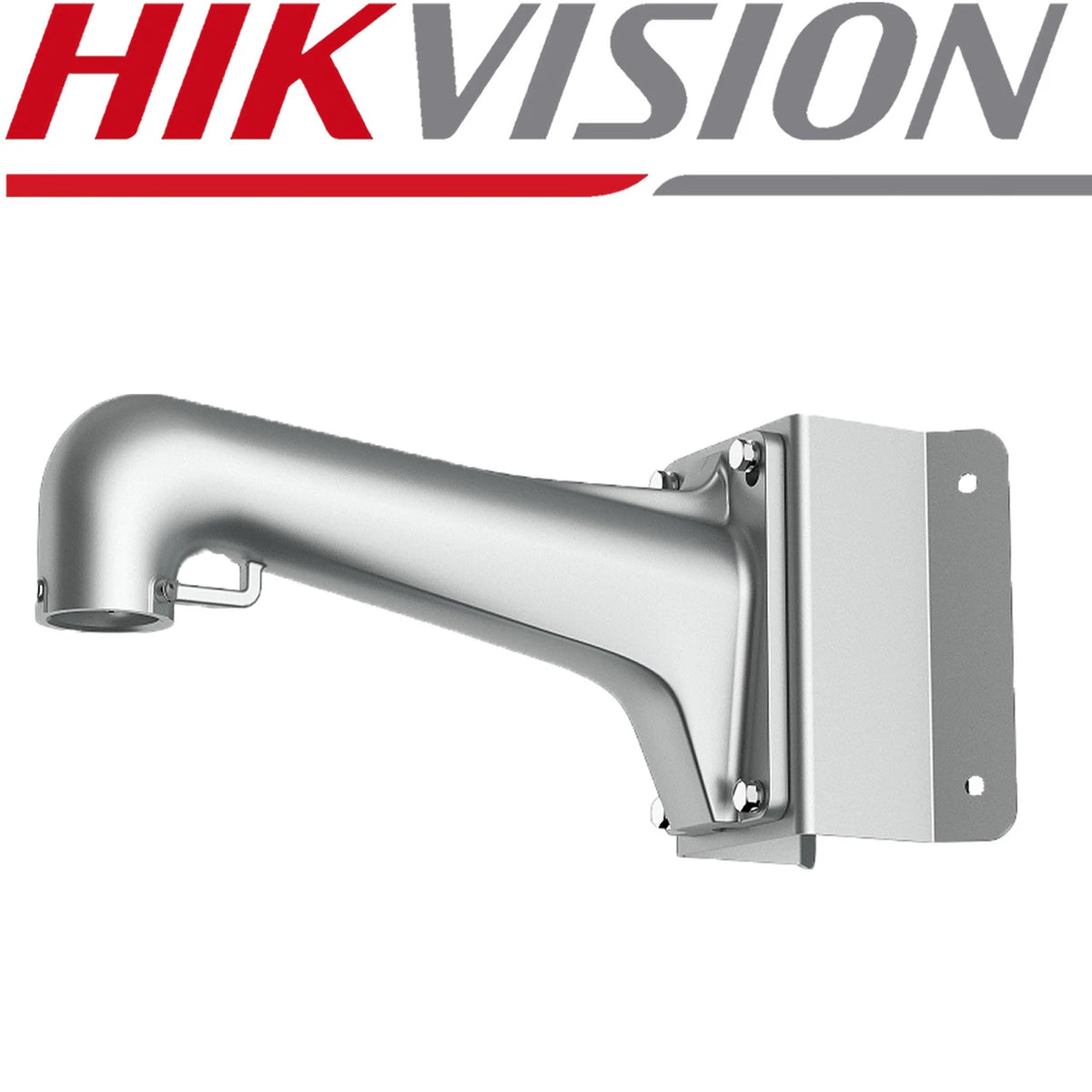 Hikvision DS-1603ZJ-Corner-P mounting bracket for security cameras, shown in black with adjustable angles, from Galaxy Security.