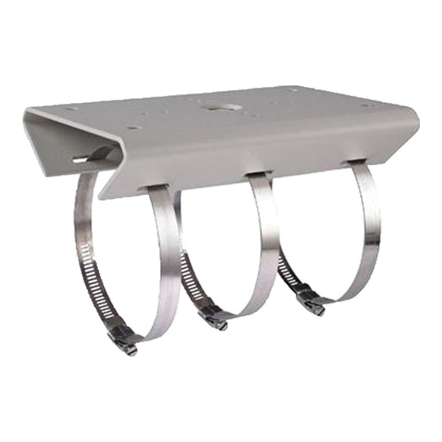 Hikvision mounting bracket PMP by Galaxy Security for outdoor security cameras, made of durable metal with adjustable design.