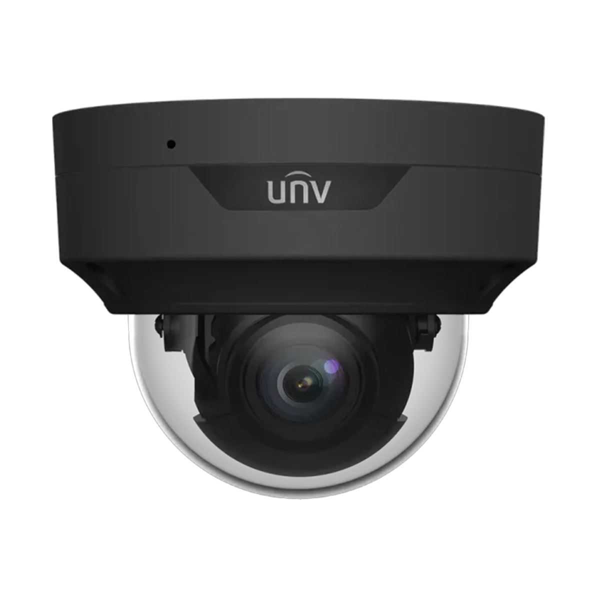 Uniview IPC3524SR-ADF28KM-WP-BK 4MP ColorHunter Wise-ISP fixed dome network camera showing black exterior and lens details