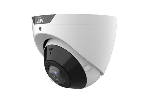 Uniview IPC3608SB-ADF16KM-I0 8MP HD wide-angle IR fixed eyeball network camera showing lens and infrared LEDs for night vision.