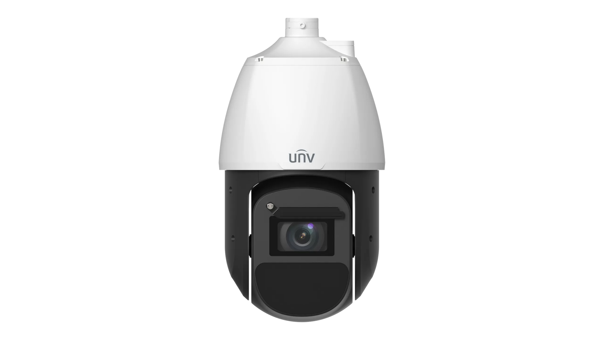 Uniview IPC6824ER-X42-W-VH2 4MP Super Startlight IR Wiper Dome Network Camera with 42X zoom and infrared illumination.