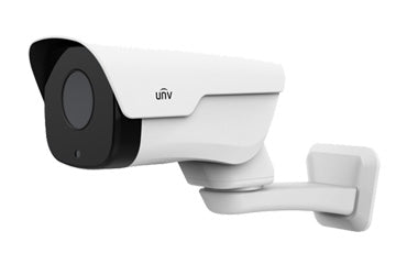 Uniview IPC744SR5-PF40-32G motorized PT bullet camera with IR and EMMC storage, black outdoor security camera.