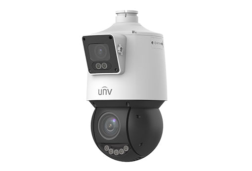 UNV 4MP+4MP Lighthunter Dual-lens Network PTZ Camera (BLACK)