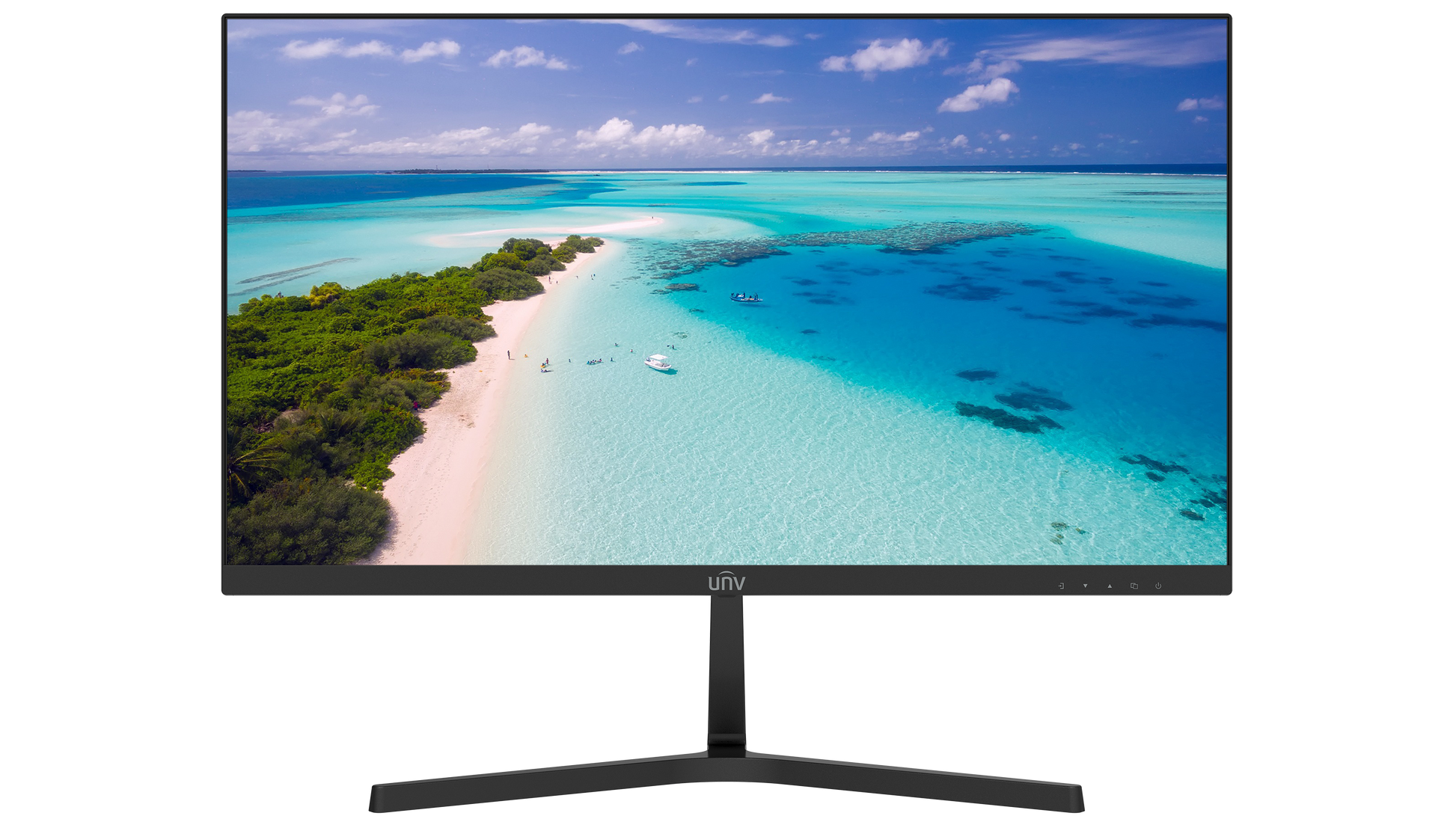 Galaxy Security Uniview MW-LC27 monitor displaying a sleek, high-resolution screen with a modern design.