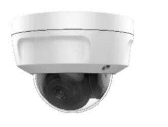 Galaxy Security 4 MP EXIR fixed dome network camera with infrared night vision and wide-angle lens.