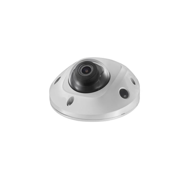 Galaxy Platinum 4 MP EXIR fixed mini dome network camera with white housing, featuring a compact design and high-resolution lens.