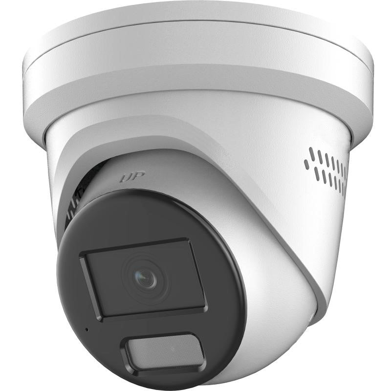 8MP LiveGuard turret IP camera with AcuSense technology, featuring a sleek design and high-resolution security monitoring.