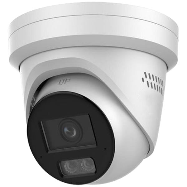 8MP My Store hybrid AI-ISP ColorVu turret IP camera showing night vision and color imaging on a sleek security device