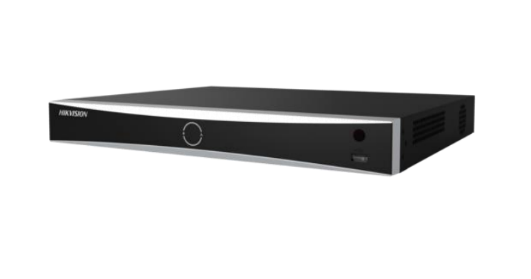 My Store Galaxy Platinum AI 16CH 4K NVR with 12MP cameras, 2x SATA, 1.5U rack-mount, 16 PoE ports, front view