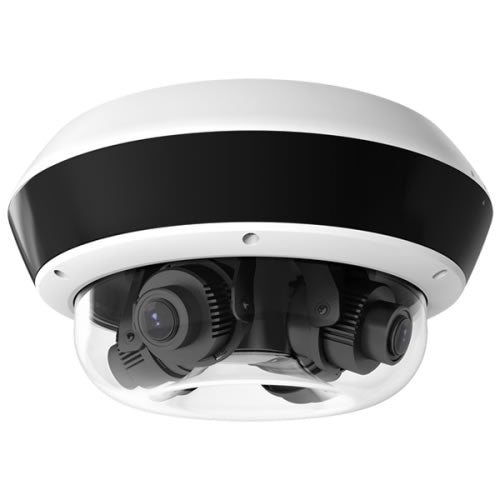 My Store Matrix IR Flexible Panorama Network Camera installed outdoors showing its compact design and wide-angle lens.
