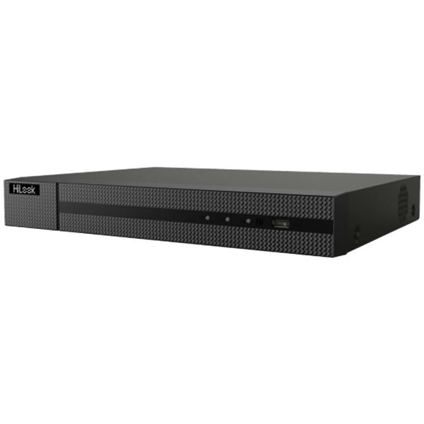 HiLook AI 8-channel 4K/8MP NVR with 2x SATA ports, 8 PoE ports, 2TB HDD, pre-installed, in a 1.5U rack-mount unit