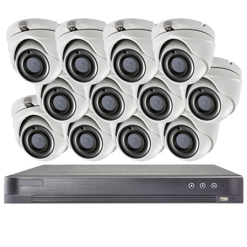 Galaxy Platinum 5MP 12-channel TVI security camera package with 12 cameras for home or business surveillance.