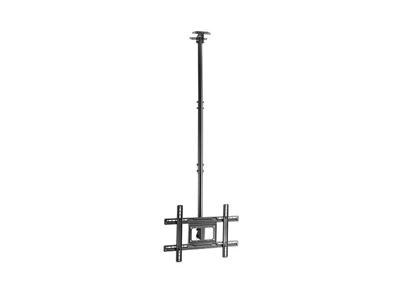 Black TV ceiling mount for 37-inch screens, compatible with My Store's PLB-CE1046 model, showing the mount hardware and adjustable arm.