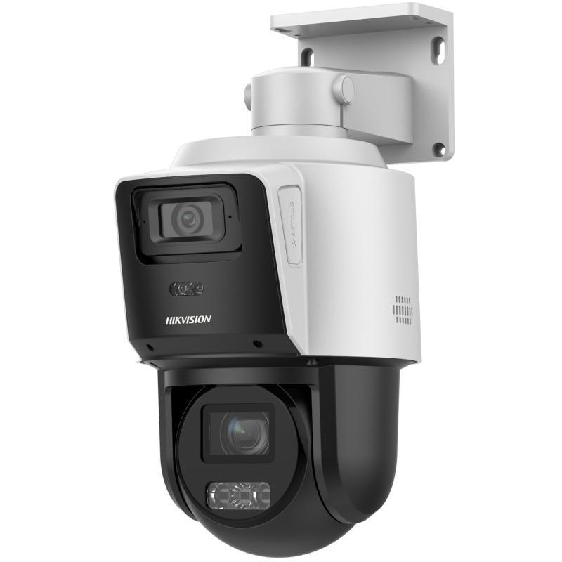 Hikvision 4MP PTZ IP Camera DS-2SE3C404MWG-E/14 with 2.8mm lens, mounted on a security camera bracket, daytime view