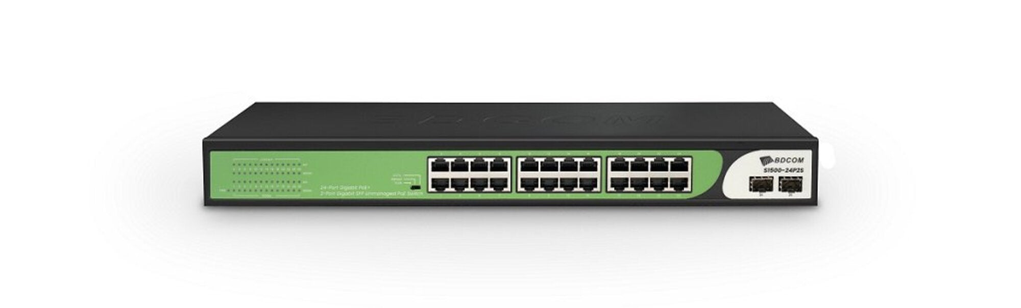 24-port GE PoE + 2-port GE uplink SFP Unmanaged PoE Switch; 370W PoE budget