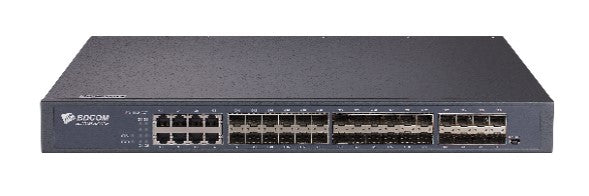 My Store BDCOM 24-port GE SFP and 8-port GE RJ45 Ethernet routing optical switch with 10G SFP+ ports, 1U rack-mount, cooling fan