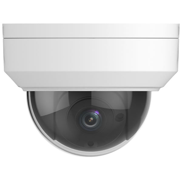 4MP WDR vandal-resistant IR fixed dome IP camera with 2.8mm lens, featuring durable design and clear night vision.